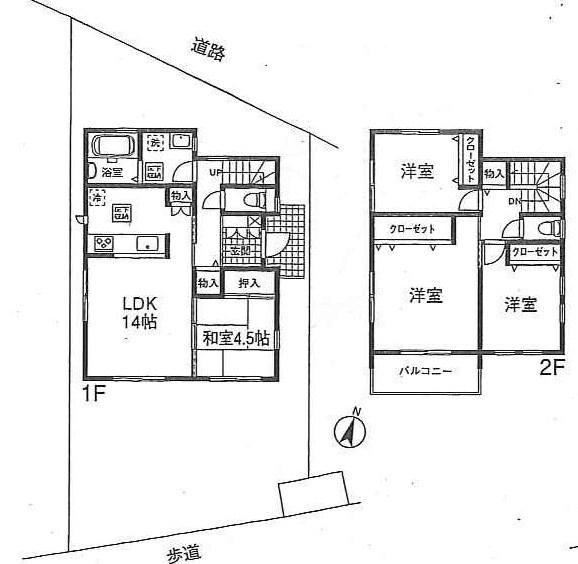 Floor plan. (2), Price 34,800,000 yen, 4LDK, Land area 127.29 sq m , Building area 92.73 sq m