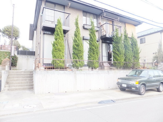 Building appearance. Sunny