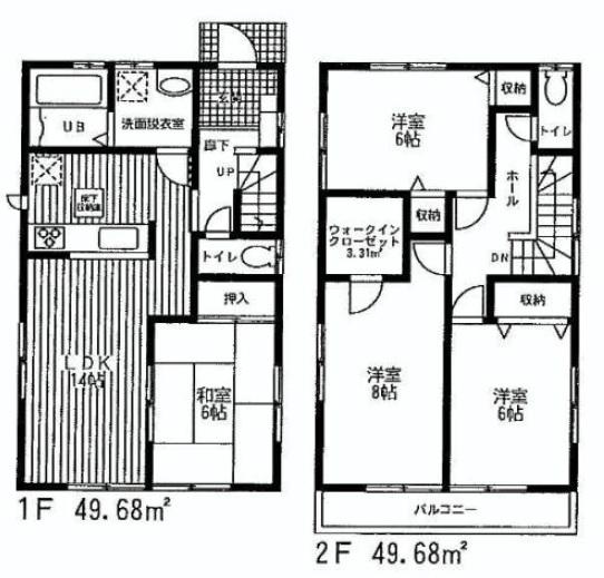 Floor plan. 38,800,000 yen, 4LDK, Land area 113.5 sq m , Building area 99.36 sq m
