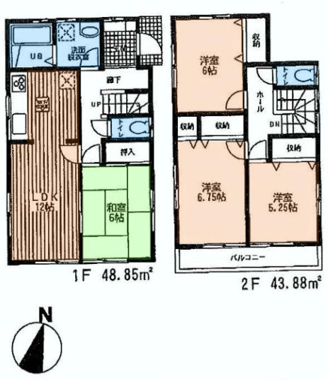 Floor plan. (2), Price 35,800,000 yen, 4LDK, Land area 102.89 sq m , Building area 92.73 sq m