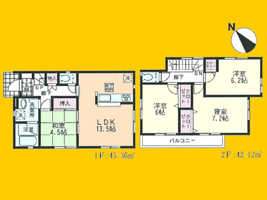 Floor plan. (3 Building), Price 41,800,000 yen, 4LDK, Land area 120.04 sq m , Building area 87.48 sq m