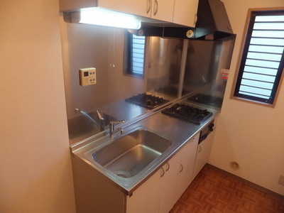 Kitchen. System kitchen with grill