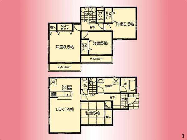 Floor plan. 25,800,000 yen, 4LDK, Land area 117.6 sq m , Building area 94.77 sq m