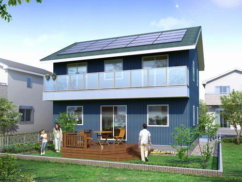 Building plan example (Perth ・ appearance). Zero energy housing specification building Rendering