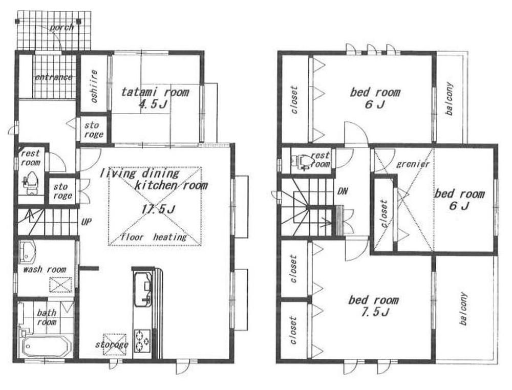 Floor plan. (1 ●), Price 40,300,000 yen, 4LDK, Land area 150.2 sq m , Building area 102.68 sq m