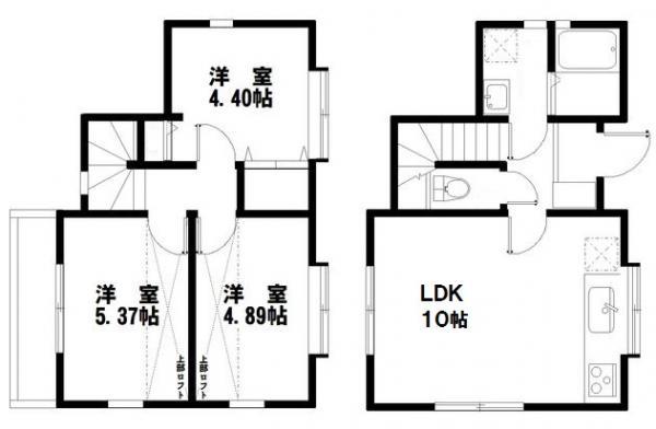 Floor plan. 24,800,000 yen, 3LDK, Land area 73.92 sq m , Building area 58.31 sq m