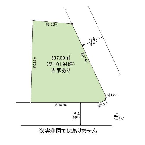 Compartment figure. Land price 51,800,000 yen, Land area 337 sq m