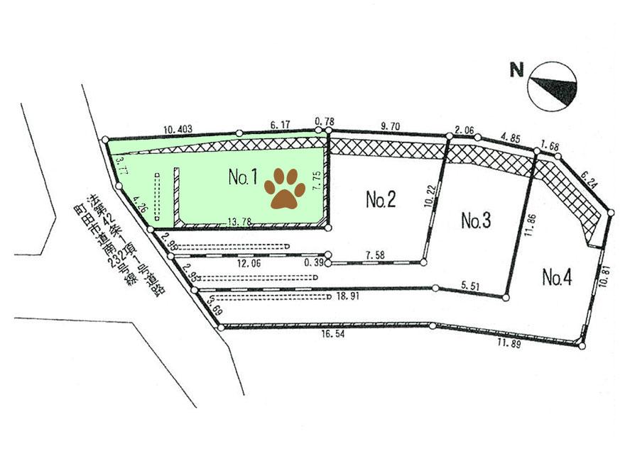 Compartment figure. Land price 26,800,000 yen, Land area 120.15 sq m