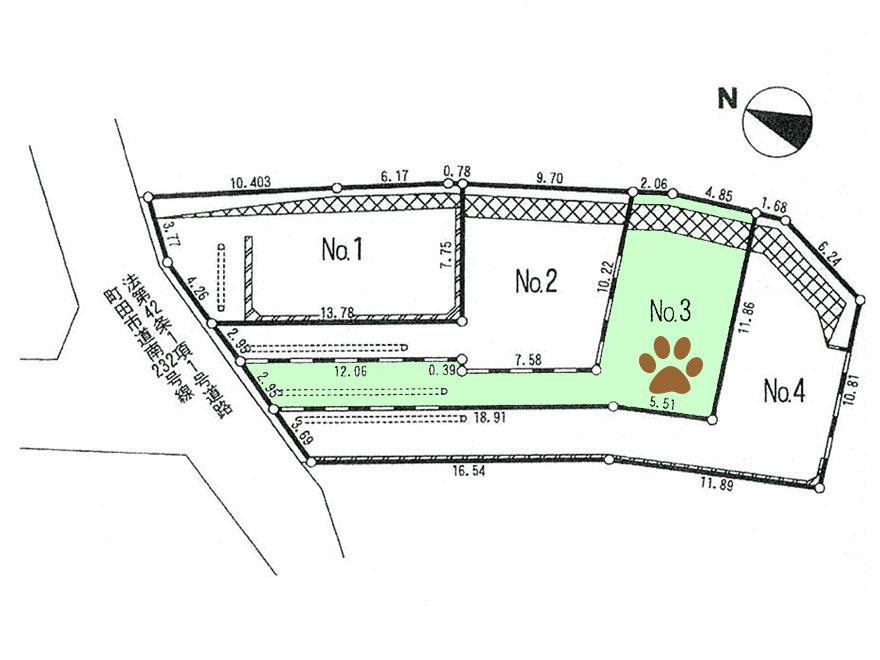 Compartment figure. Land price 24,800,000 yen, Land area 125.15 sq m