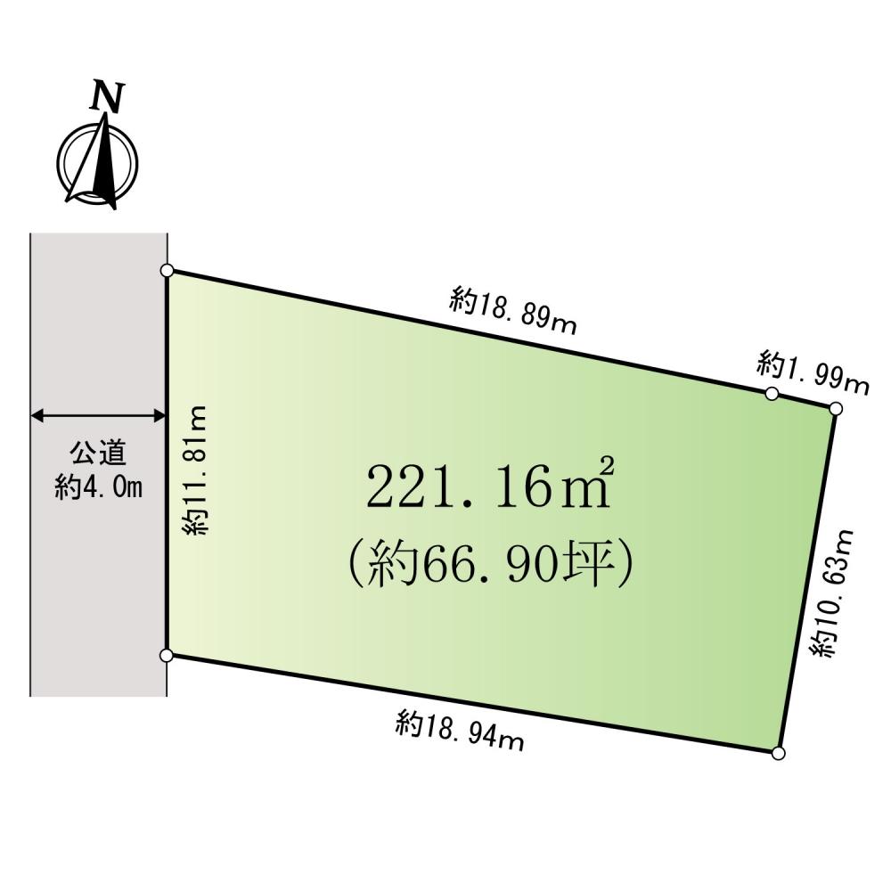Compartment figure. Land price 55 million yen, Land area 221.16 sq m