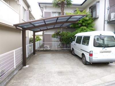 Parking lot. With the roof of the peace of mind