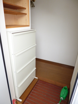 Entrance. Entrance neat with a shoebox