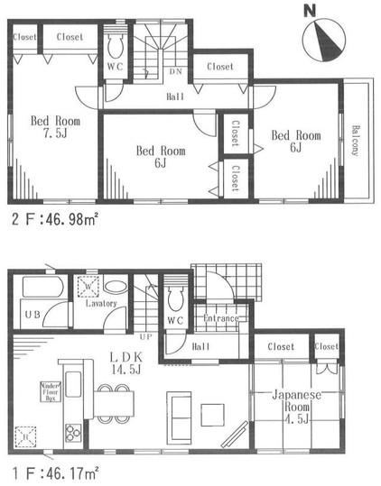 Floor plan. 28.8 million yen, 4LDK, Land area 120.14 sq m , Building area 93.15 sq m