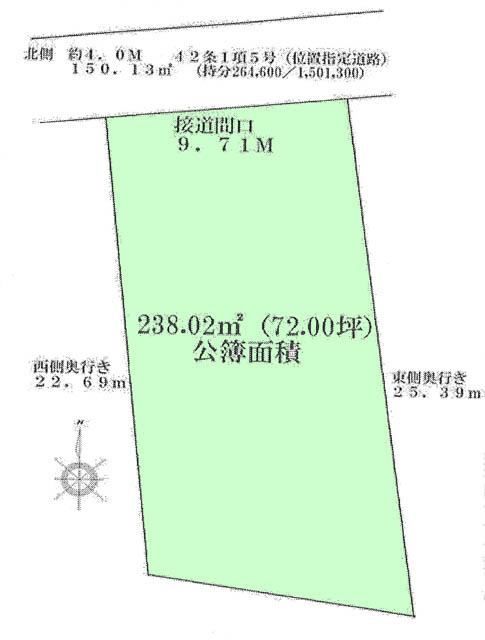 Compartment figure. Land price 178 million yen, Land area 238.02 sq m