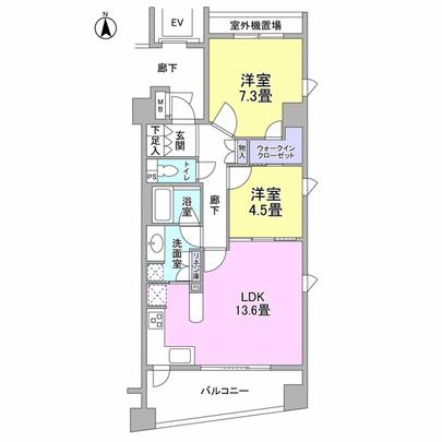 Floor plan. Southeast corner room
