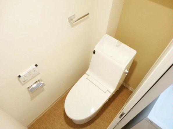 Toilet. ~ Was a new interior renovation completed ~  Washlet with function