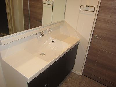 Wash basin, toilet. Interior