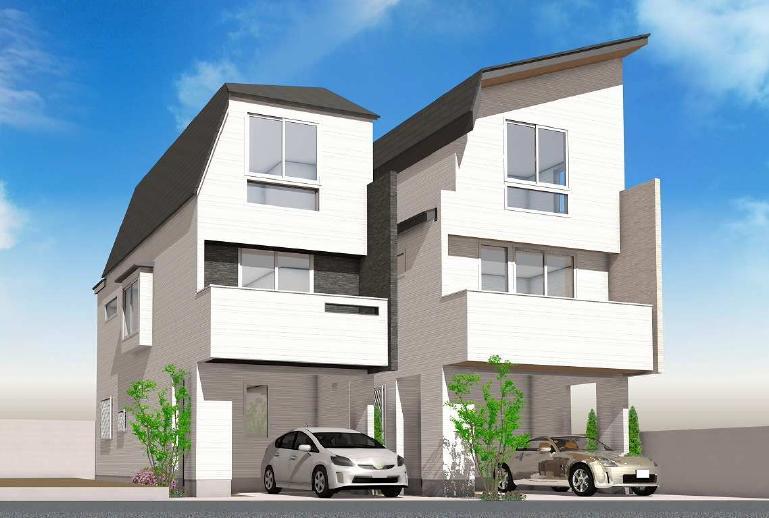 Rendering (appearance).  [Rendering] Right A Building ・ Left is the rendering of the B Building.