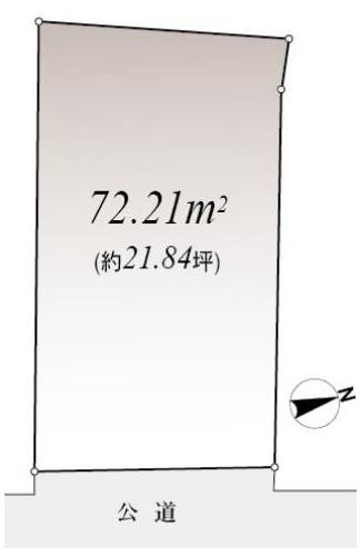 Compartment figure. Land price 56 million yen, Land area 72.21 sq m