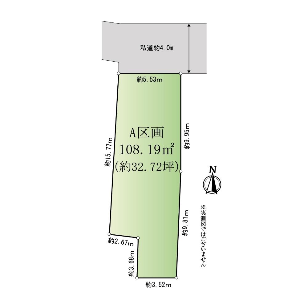 Compartment figure. Land price 71,800,000 yen, Land area 108.19 sq m