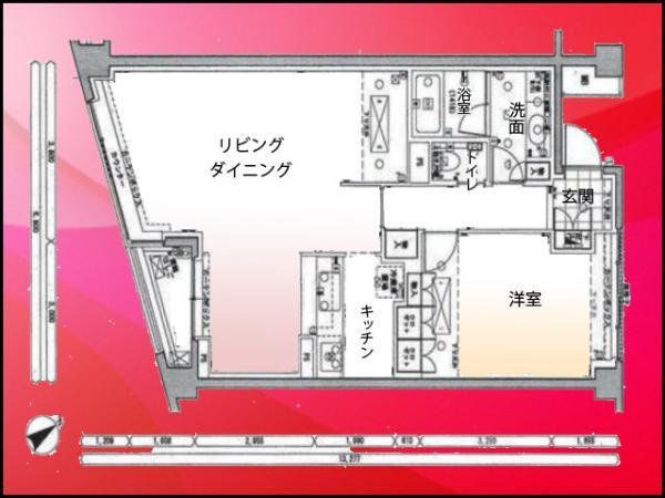 Floor plan. 1LDK, Price 80,500,000 yen, Occupied area 76.08 sq m
