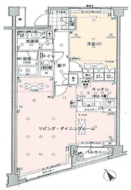 Floor plan. 1LDK, Price 80,500,000 yen, Occupied area 76.08 sq m