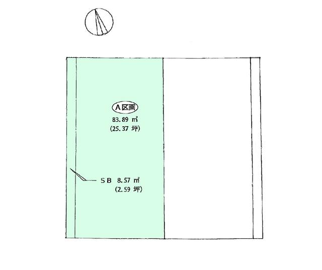 Compartment figure. Land price 53,800,000 yen, Land area 83.8 sq m