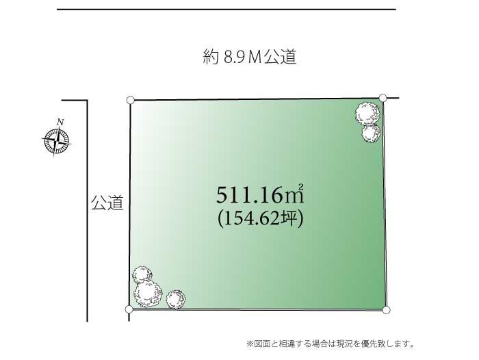 Compartment figure. Land price 400 million 17.4 million yen, Land area 511.16 sq m