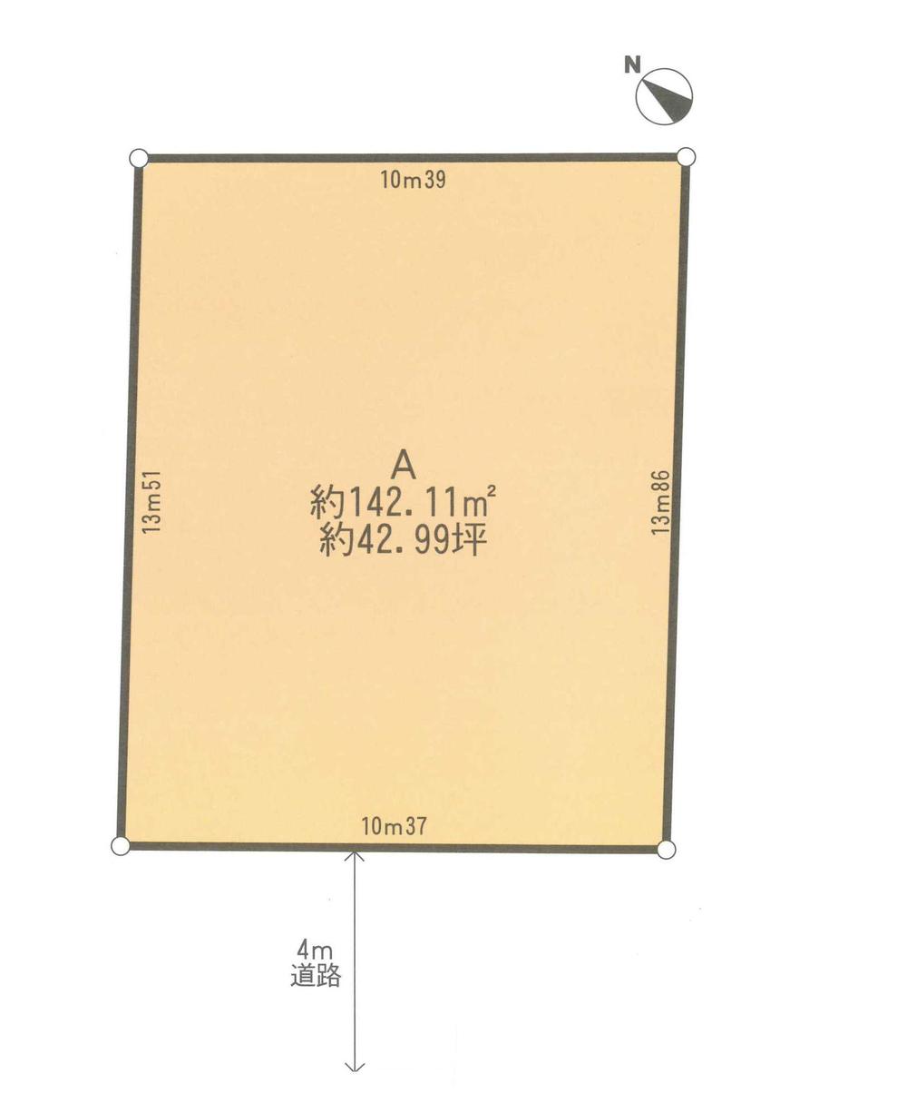 Compartment figure. Land price 100 million 21.6 million yen, Land area 142.1 sq m