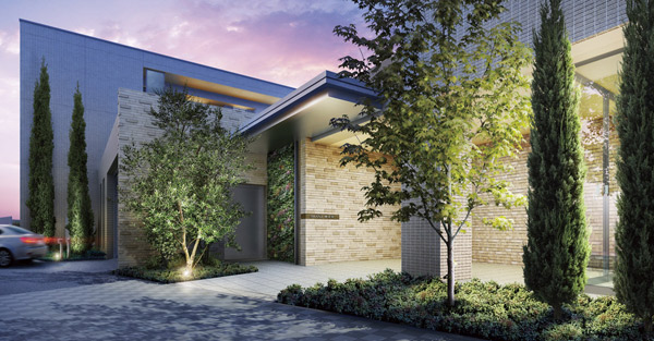 Features of the building.  [entrance] The starting from the entrance, Co-star of aesthetics. Using the natural texture rich tiles to design Wall, And warm texture, Produce a beautiful look. (Entrance Rendering)