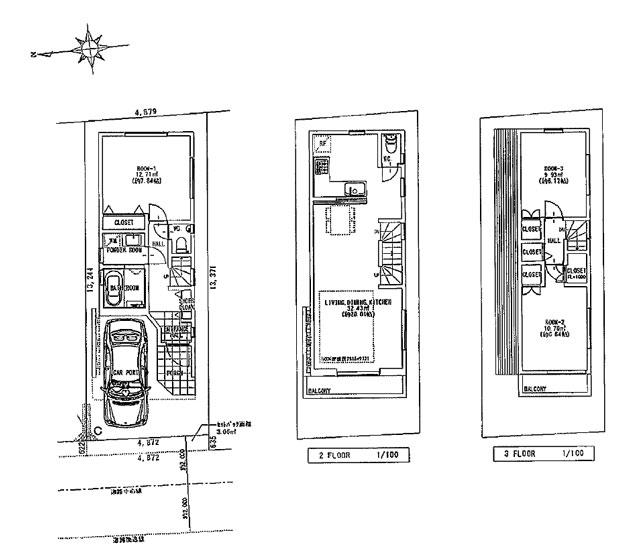 Building plan example (floor plan). Building plan example (C No. land) Building Price      16.7 million yen, Building area 1670 sq m