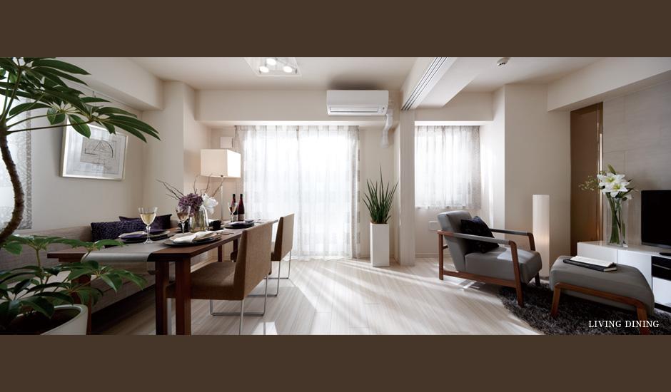 Living. Living dining room open and the room is entertain.
