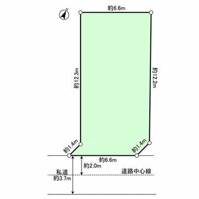 Compartment figure.  ■ Frontage 6.6m ■ 