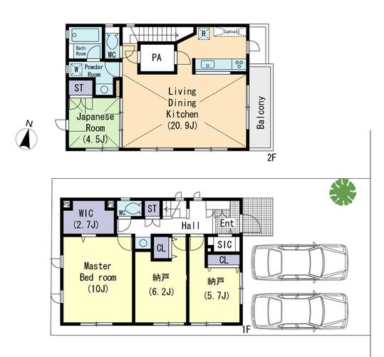 Floor plan. 79,800,000 yen, 2LDK+2S, Land area 131.95 sq m , Building area 115.92 sq m floor plan