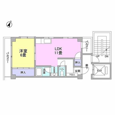 Floor plan. 1LDK type