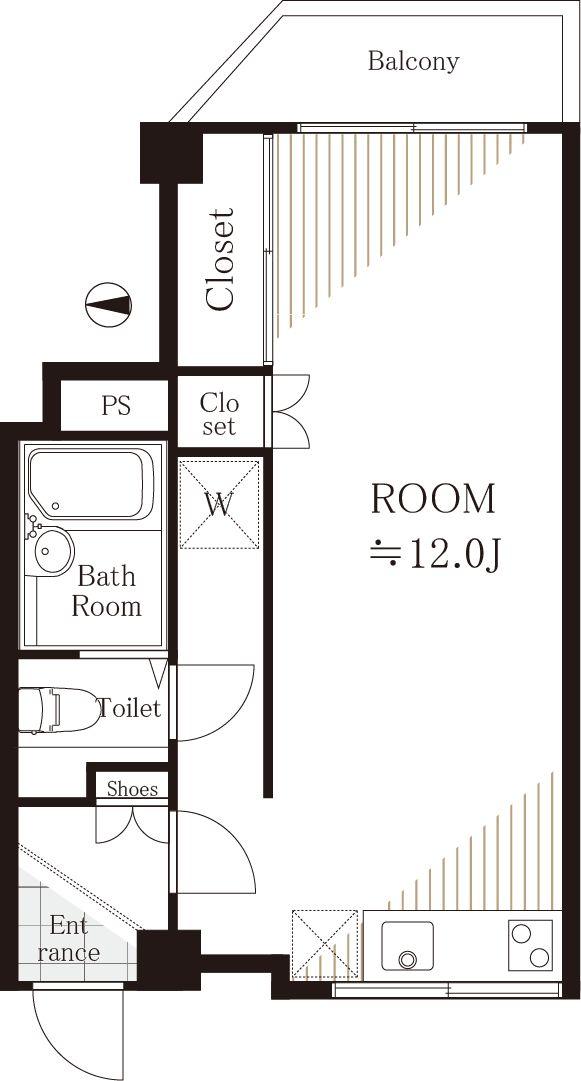 Floor plan. Price 17.5 million yen, Occupied area 33.24 sq m , Balcony area 3.1 sq m