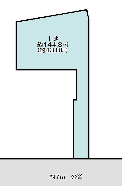 Compartment figure. Land price 69,800,000 yen, Land area 144.81 sq m