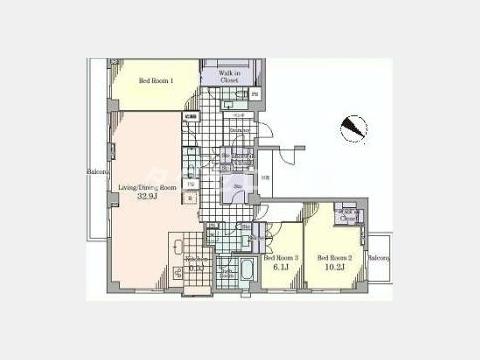 Floor plan. 3LDK, Price 119 million yen, Footprint 152.08 sq m