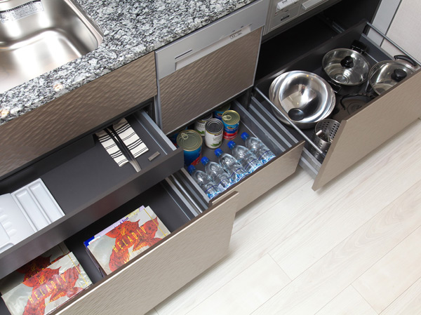Kitchen. All slide cabinet