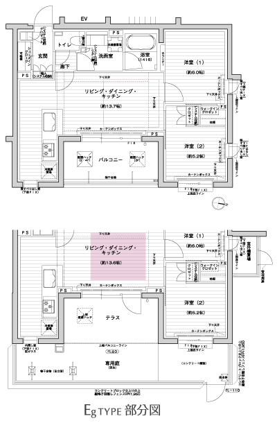 Floor: 2LDK + WIC + SIC, the occupied area: 56.06 sq m, Price: TBD