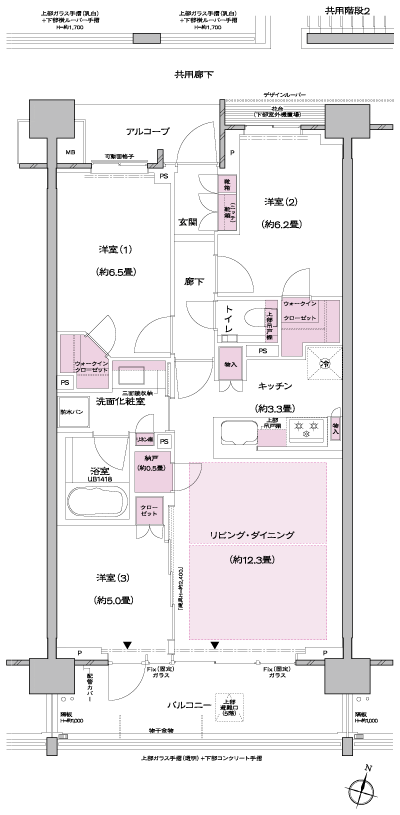 Floor: 3LDK + N + 2WIC, occupied area: 73.31 sq m, Price: TBD