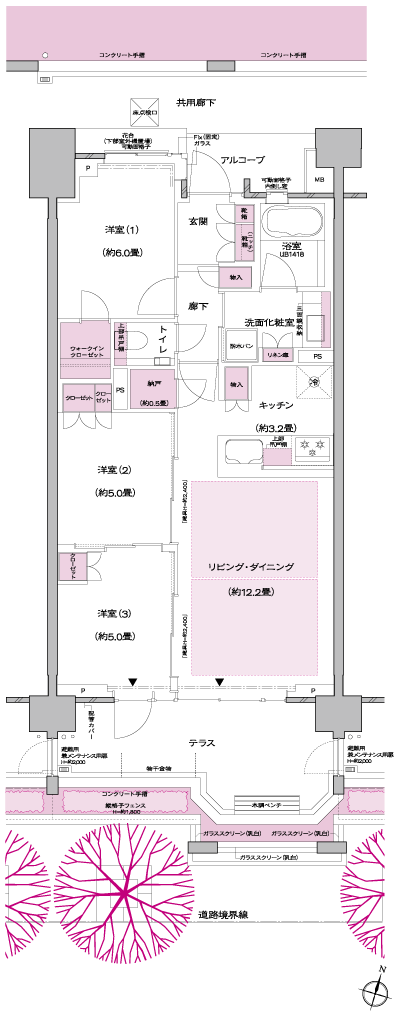 Floor: 3LDK + N + WIC, the occupied area: 70.12 sq m, Price: TBD
