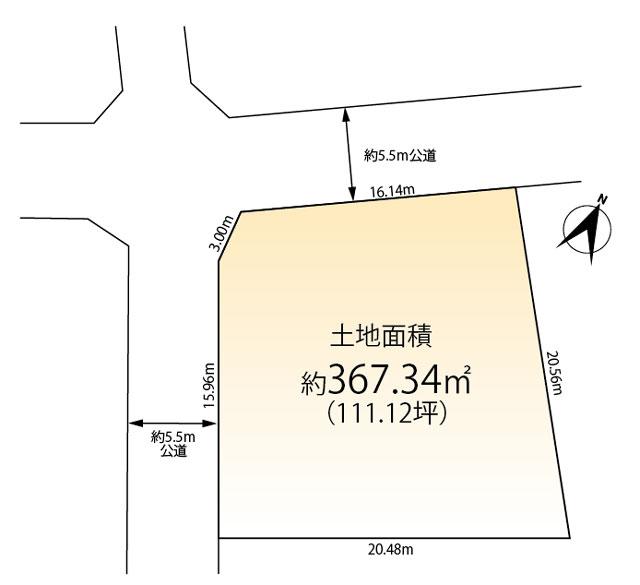Compartment figure. Land price 400 million 98 million yen, Land area 367.34 sq m