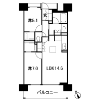 Floor: 2LDK + 2WIC, occupied area: 63.16 sq m