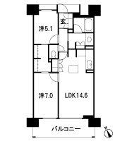Floor: 2LDK + WTC, the occupied area: 63.16 sq m