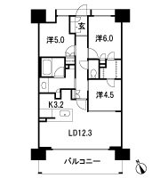 Floor: 3LDK + WTC, the occupied area: 70.65 sq m