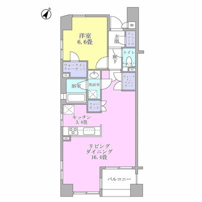 Floor plan. ■ 1LD ・ Type taken during the K type LD ・ Breadth of K is Thank 19.8 tatami mats or