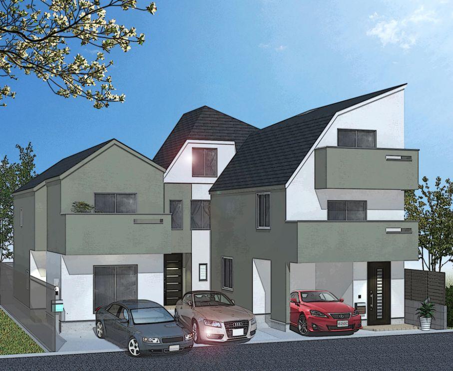 Building plan example (Perth ・ appearance). Building plan example (complete image)