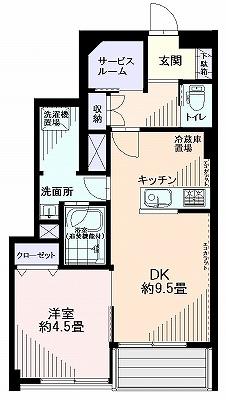 Floor plan. 1LDK + S (storeroom), Price 24,800,000 yen, Occupied area 42.85 sq m