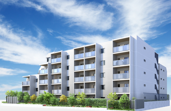 Features of the building.  [Exterior - Rendering] The exterior design, While inheriting the urban sensibilities of the surrounding town, It aims to impress the expression of quiet, high-quality private residences. We chose to facade, Materials of universal image that was the white-toned. Simple and stylish architectural beauty is, Reminiscent of the building, such as the museum, tucked away in the city. Worthy of what to address that villa of Omotesando, It is a life stage that resonate in the adult sense of beauty.